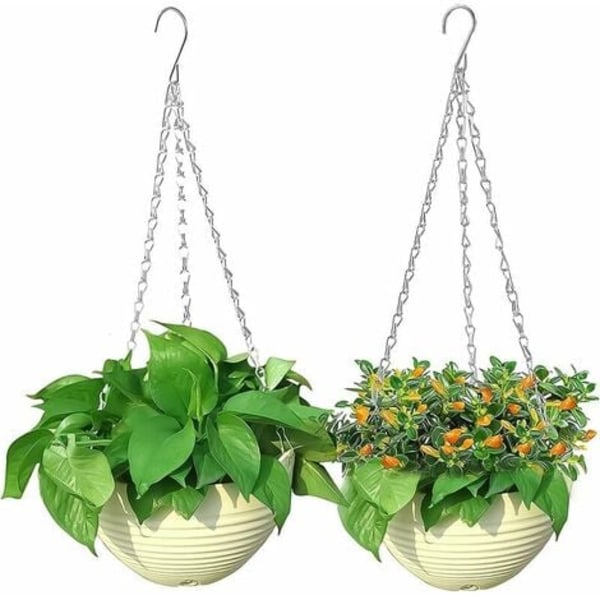 bitar hängande blomkrukor, blomkrukor, hängande växter, blomkrukor utomhus, balkong, trädgård inomhus och utomhus, hangin