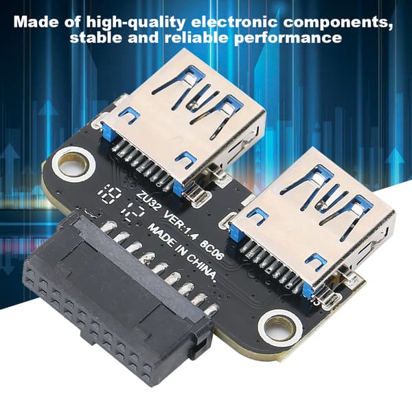 Sisäinen USB3.0 - USB Naaras 19PIN / 20PIN - USB Naaras USB-jatkoadapteri