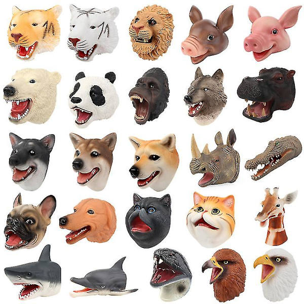 Djurhanddockamodell Silikonleksak Djurhandskar svart shiba inu