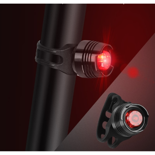 Sykkellys foran og bak, F100 R100 Bright LED-sykkel- og baklys, 2 lysmoduser, 61 timers driftstid, enkel å installere for menn og kvinner.