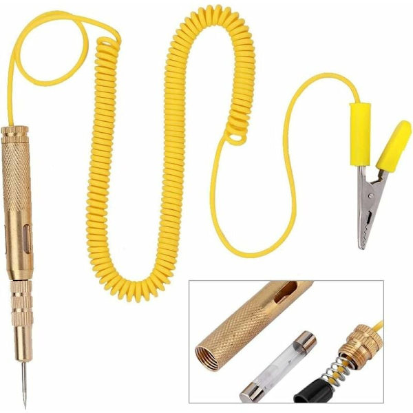 Circuit Tester Pen, Auto Car Vehicle Circuit Tester DC 6V 12V 24V Bulb Voltage Tester Pen Gul