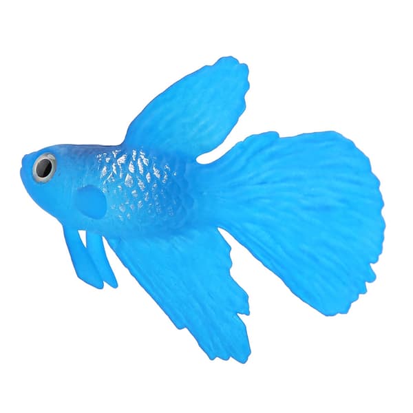 Rolig Blå Betta Fisk Silikon Akvarium Dekorasjon