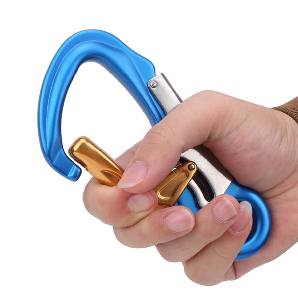 AutoLock D Låsande Snap Hook Clip Blå för Bergsklättring