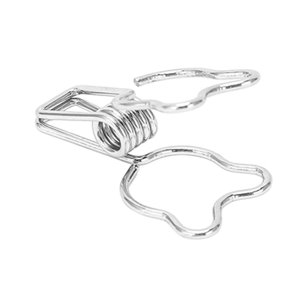 100 stk. hule hul bjørn lang hale metal binder clips til dokumenter billetter certifikater - sølv
