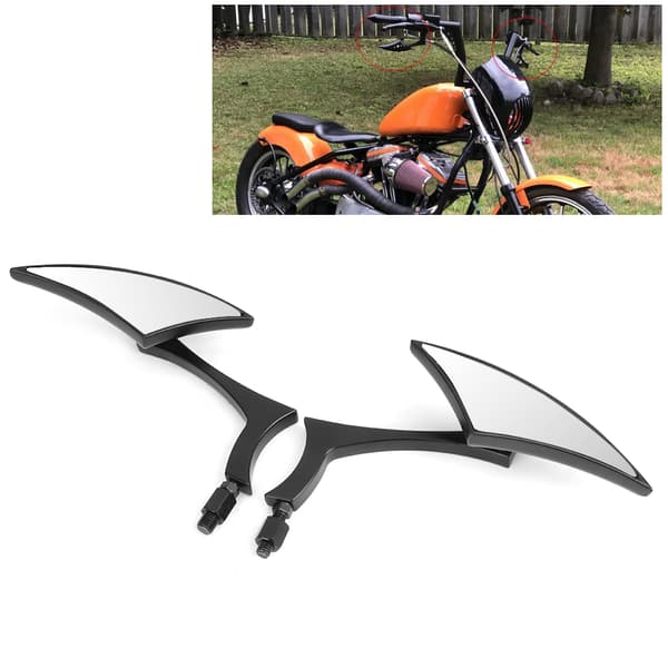 2st 8mm 10mm Universal Sidospegel Triangulär Backspegel Motorcykelspegelhållare