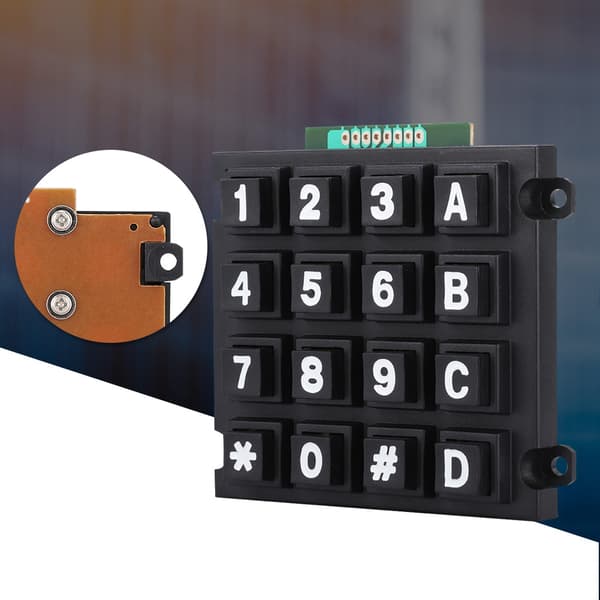 Tangentbordmoduler med 16 tangenter 4x4 Tryckknappar Extern Stor Knappsats för MCU