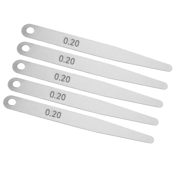 Inspektionsmåler til rustfrit stål svejsning 5-pak 0,2 0,3 mm