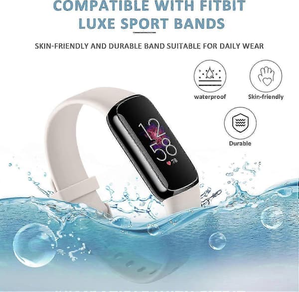 Fitbit Luxe remme - 4-pak bløde silikonebånd 25-26