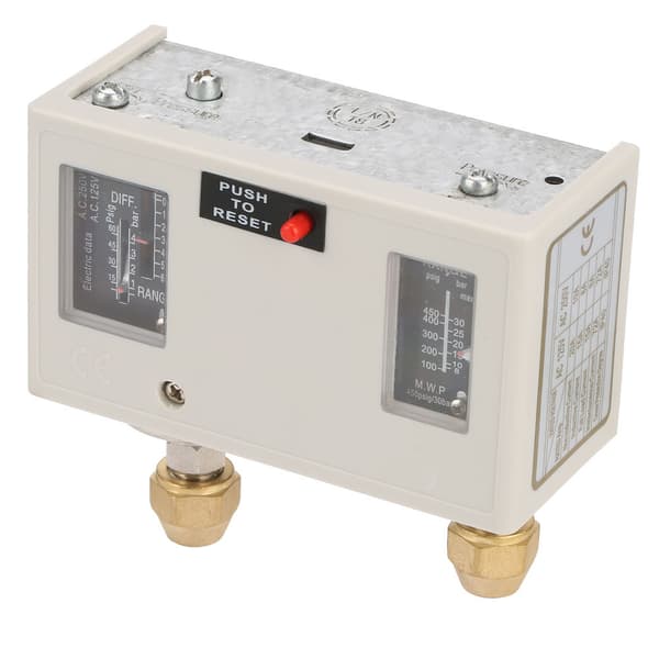 Smart Pumpetrykkontroller Dobbel trykkontrollbryter 15A 250V Elektronisk R1/4 tomme