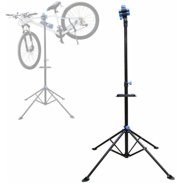 Cykelmonteringsstativ, Reparation Vedligeholdelse Værkstedsstativ Belastning 25 kg Justerbar Foldbar 108-190 cm - Sort