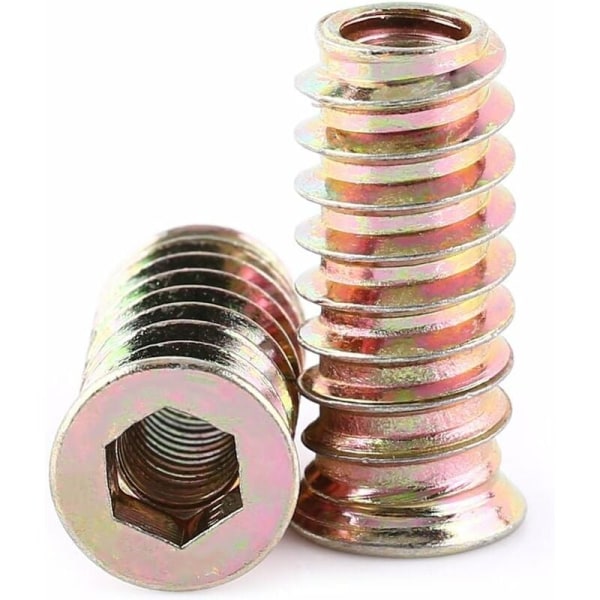 20 kpl/pakkaus (M6*25mm) kuusiohuonekaluruuvit ulkohampailla työkaluhuoneeseen