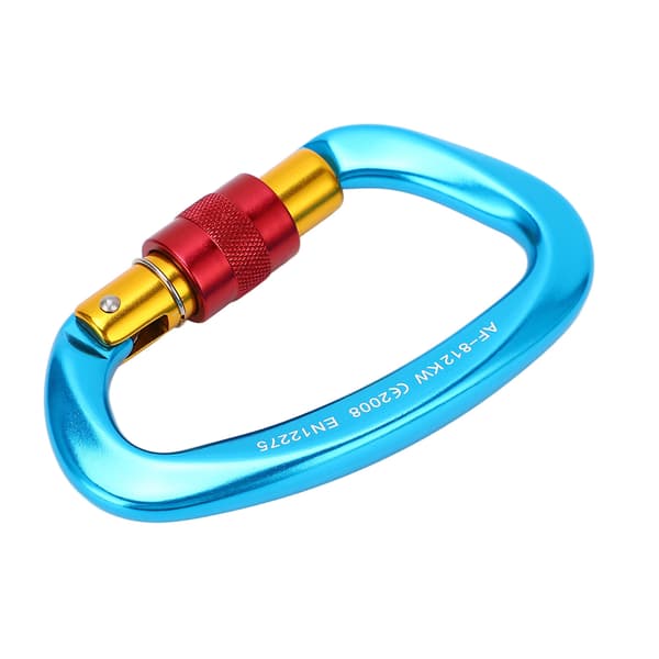 Kraftig Auto Lås D Karabinhage Klips Aluminium Legering D Ring til Klatring Camping Blå