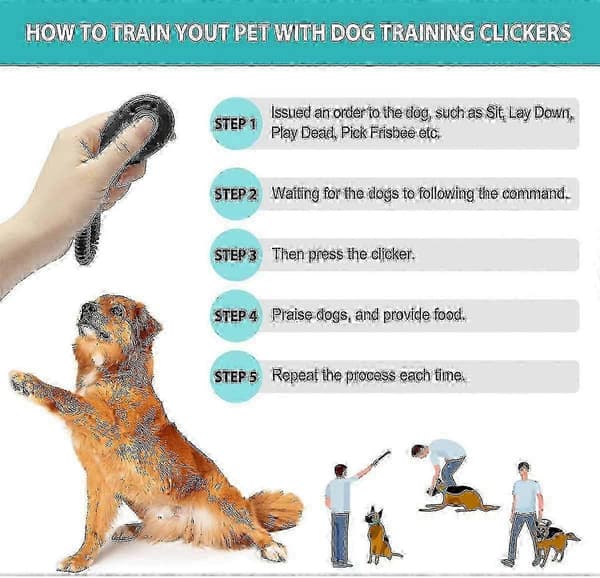 4-pack hundträningsklicker med handledsrem för husdjur