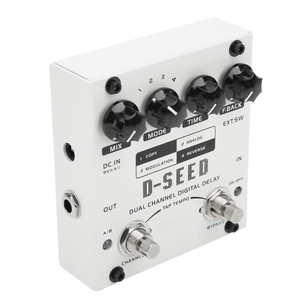 Dual Channel 4 Modus Elektrisk Gitar Digital Delay Monoblock Effektor DC9V 75mA