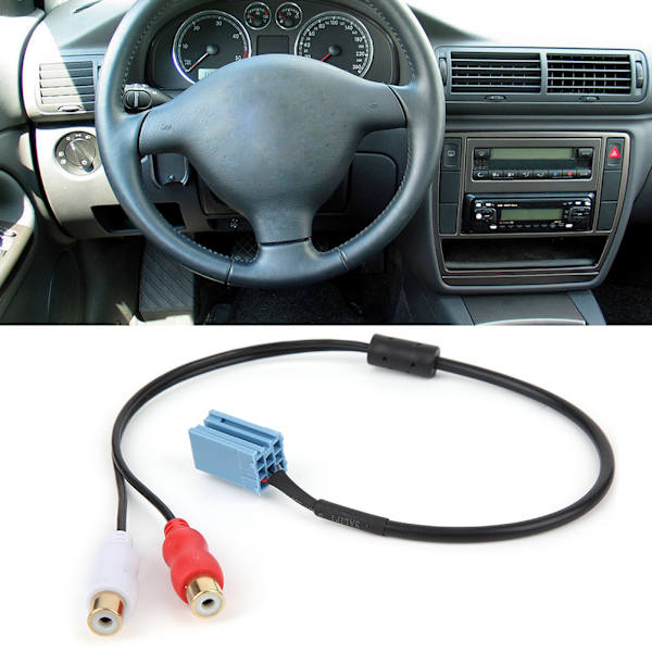 8-polet Mini ISO RCA-kableadapter til Blaupunkt Compact Disc Changer Bilstereo