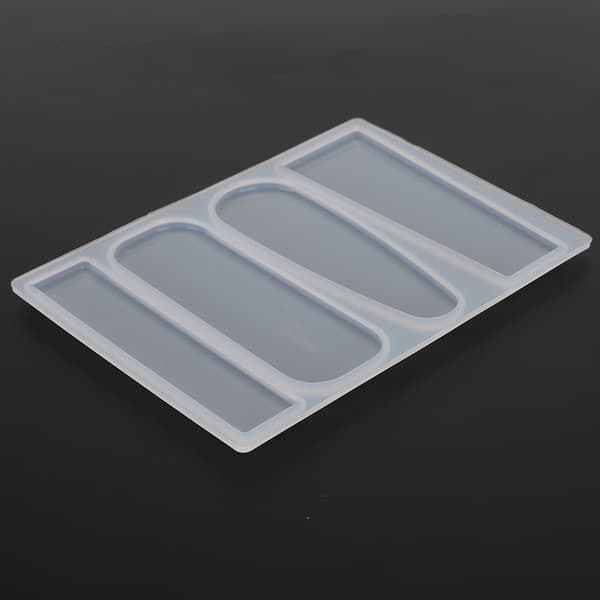 Geometrisk Epoxy Hårspænde Form DIY Silikone Håndværktøj 2 stk. Model C
