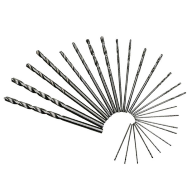 Rett skaft spiralbor Lite høyhastighets stålborsett (25PC mini spiralbor),