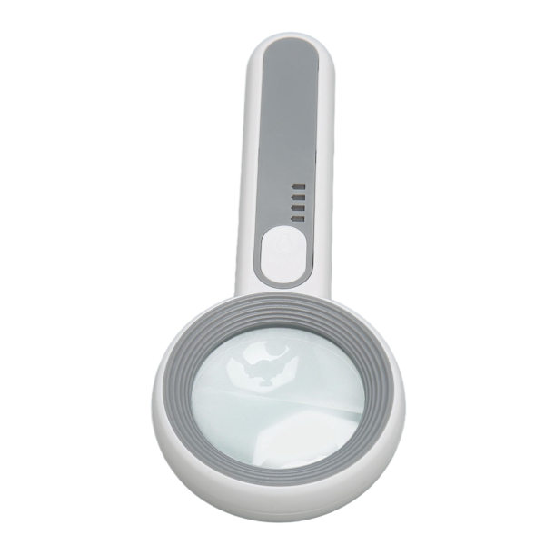 Genopladelig håndholdt forstørrelsesglas med 5x forstørrelse og touch-kontrol LED-lys