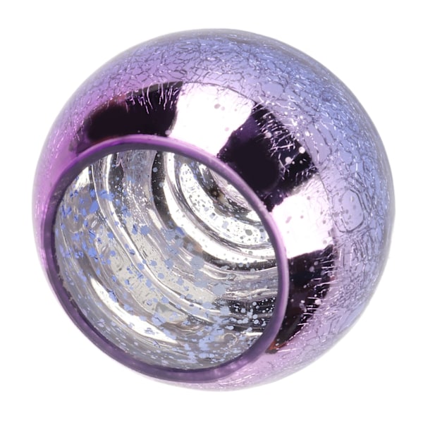 HT Handgjord Gradient Lila Glas Tealight-hållare: En Varm, Romantisk och Attraktiv Dekorativ Bordsdekoration med Texturerade Detaljer Purple