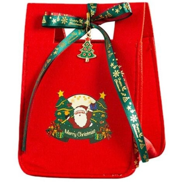 4 esker juleveske, gavepose med håndtak for små gaver, nyttår, julefestutstyr