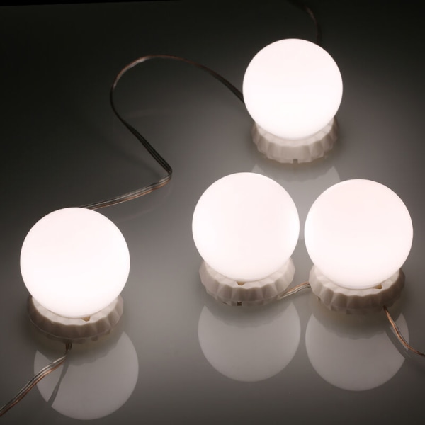 LED-speillampesett med 10 dimbare pærer 10 lysstyrke og 3 lysmoduser USB-speillysstreng for fabrikat