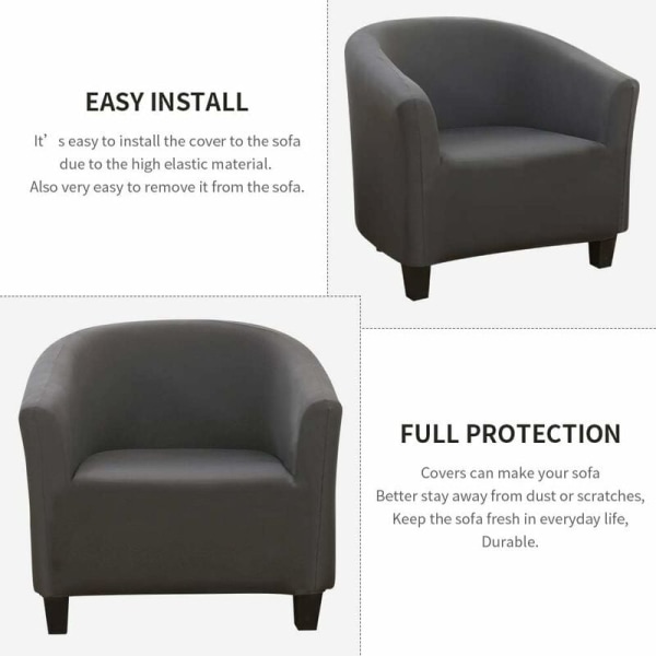 Hjemmekort All Inclusive Elastisk Sofa Stoltrekk (lys grå)