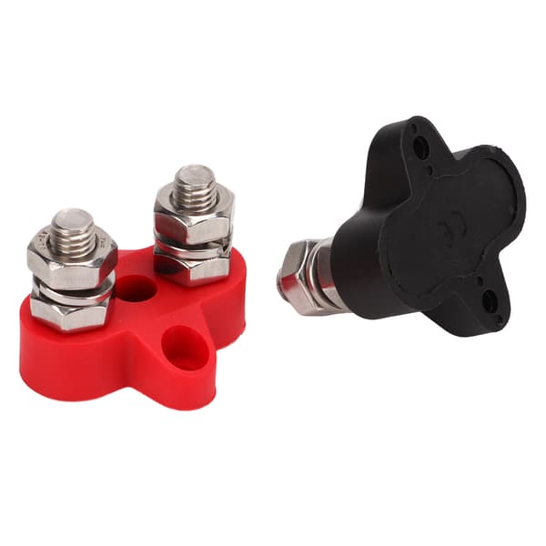 M8 Dobbelt Kraftig Terminal Lug 48V Sort Rød Kobber Terminal Krympeflex Universal