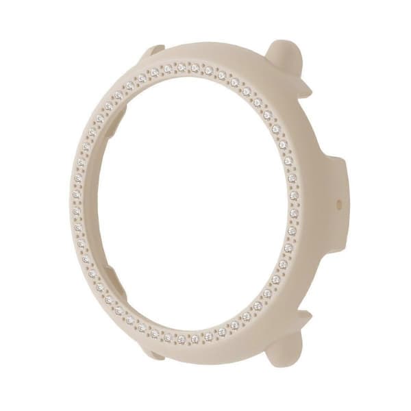 Diamant Halvtäckande PC Klockskyddsfodral för Amazfit Active 2 Ivory White
