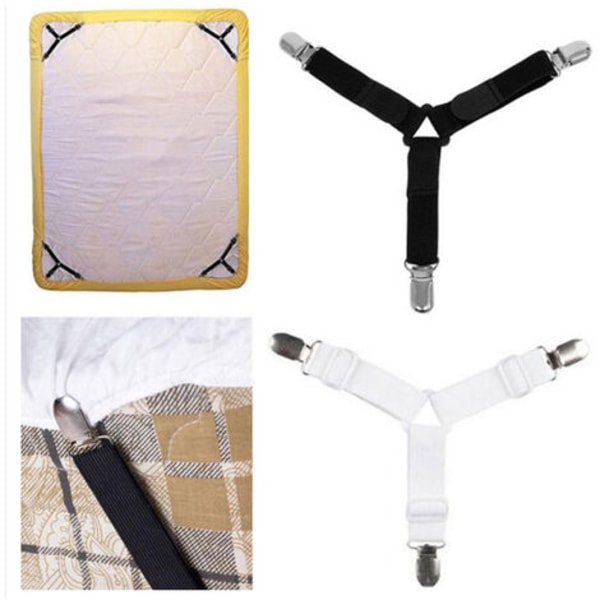 Triangulär bladhållare Clip Justerbar blad Clip Blad Clip Spännehållare, 4st svart 4st vit