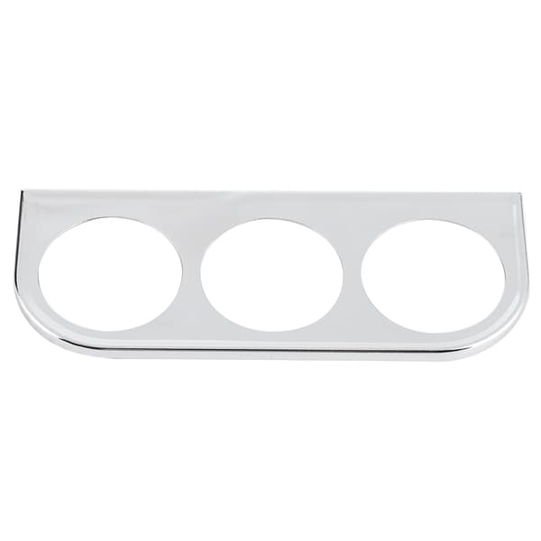 Trippel Mätarhållare Panelmontering 52mm 2 Tum 3 Håls Bilinstrumentbräda Mätarfäste Silver
