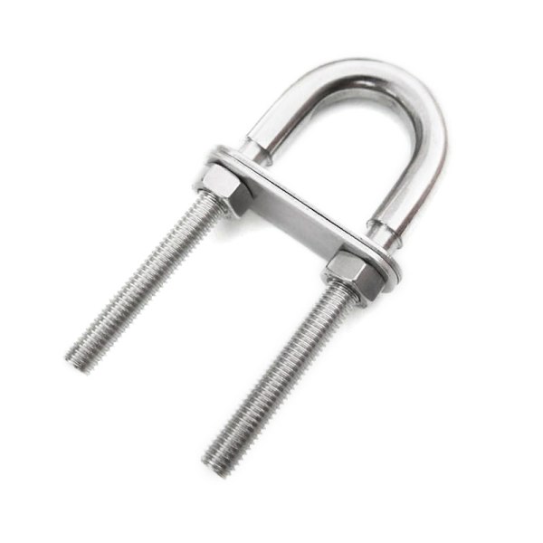 U-formet bolt 304 rustfrit stål M5-78 vandbåd universal med møtrik pakning