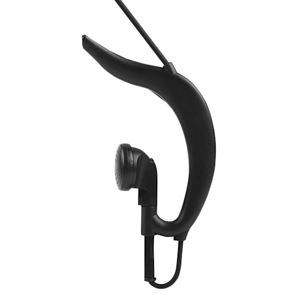 3,5 mm Öronkrok Hörlur med PTT-knapp och Mikrofon - Enkelsidig Hörlur för Walkie Talkies