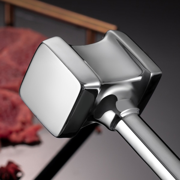 Köttmörare hammarverktyg/pund for mörning av biff nötkött fjäderfä Dubbelsidigt verktøy i rostfritt stål Köksutrustning Loose meat hammer