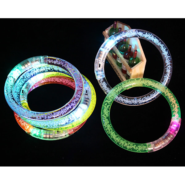 Akryyli Flash Rannekoru Korut Night Glow Rannekoru Glow Stick Party Cheer Rekvisiitta Lasten Lelut (Kupla)