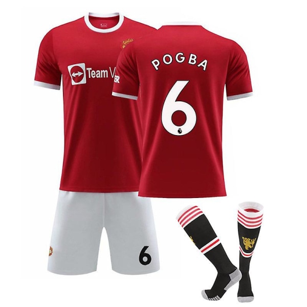 Fodboldsæt Fodboldtrøje Trænings-T-shirt Pogba kids 24(130-140cm)