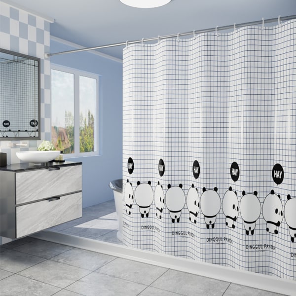 Panda dusjforheng på badet 180breed*180HCM,