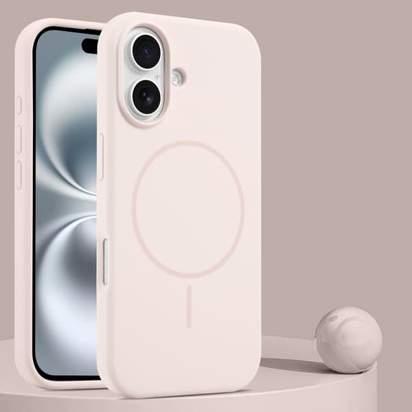 【HT】Kompatibel med iPhone 16 PLUS mobildeksel, silikondeksel, rosa