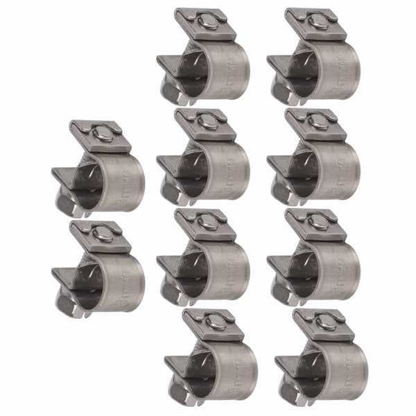 Mini drivstoffslangeklemmer i rustfritt stål, sortiment 10-pakning 6 mm til 20 mm
