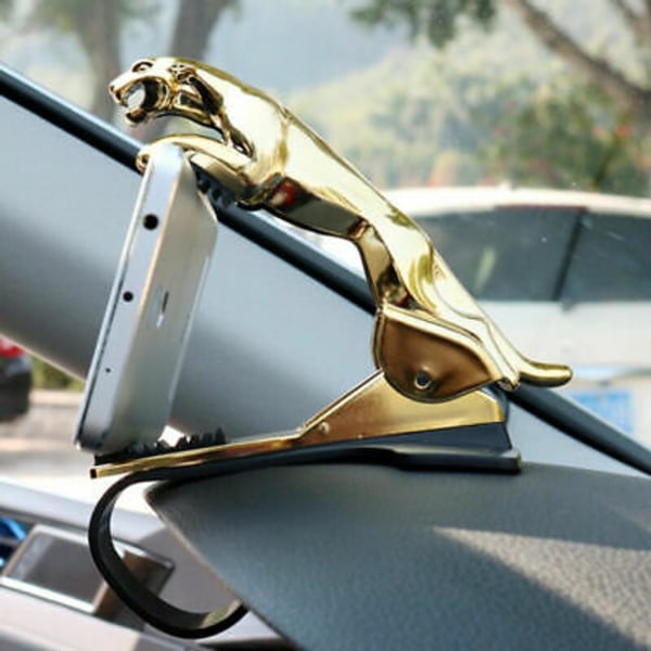 360 väghyvlar bilinstrumentbräda Telefonhållare Bil Jaguar Bracket Cell guld