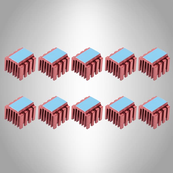 10 stk/sett kjøleribbe for stepper motordriver for 3D-printer TMC2100/TMC2208 stepperdriver
