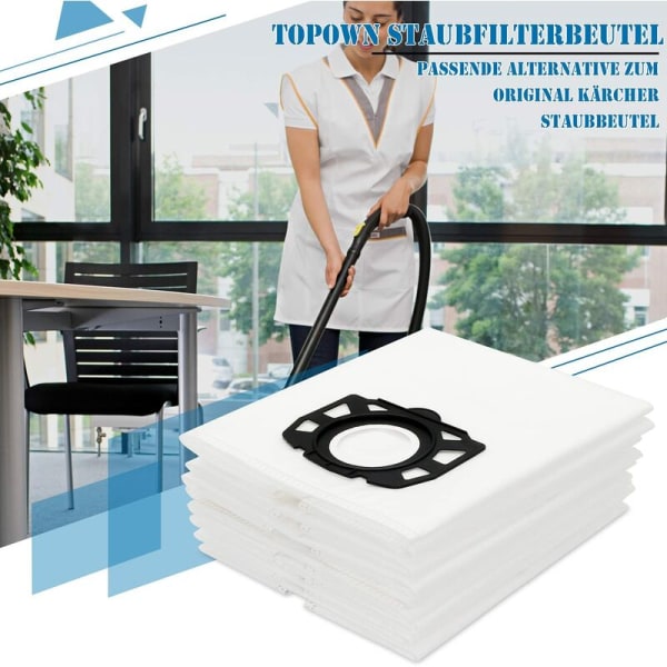 10 stk karcher støvsugerposer WD4 WD5 WD6 karcher taske MV4, MV5 og MV6 støvfilterposer til Karcher