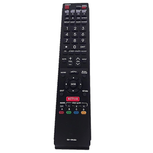 fjernkontroll For Sharp Lcd Tv Gb118wjsa 2d 3d Netflix Gb005wjsa Ga890wjsa Gb004wjsa Lc-60le650u Lc
