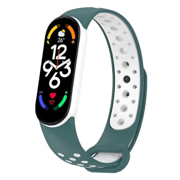 Justerbare bløde silikone erstatningsremme til Xiaomi Band 7 - Komfortable og holdbare