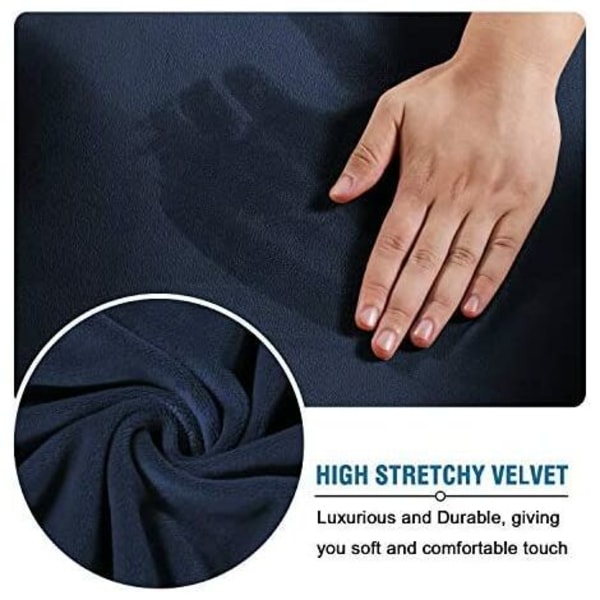 Modern plysch sammet 4-delad högstretch cover Rem Cover Möbelskydd Formpassform Lyxig Tjock sammet