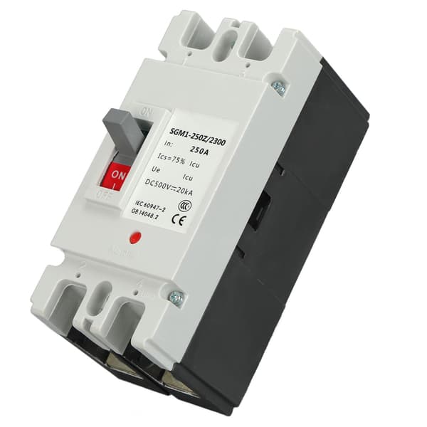 2P MCCB 250A 500V Solcelle Batteribeskyttelsesbryter Isolator Beskyttelse