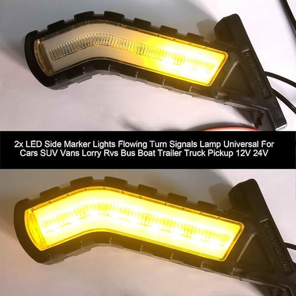 2 stk. LED-positionslys, 12/24V universal LED-positionslys Surroun