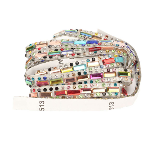 Glittrande Rhinestone-remsa Självhäftande Rullbar Band för DIY-hantverk