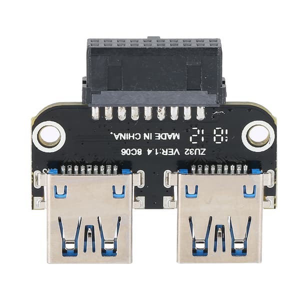 Sisäinen USB3.0 - USB Naaras 19PIN / 20PIN - USB Naaras USB-jatkoadapteri