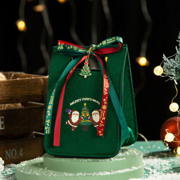 Æsker juletaske, gavepose med håndtag til små gaver, helligdage, nytår, julefestartikler