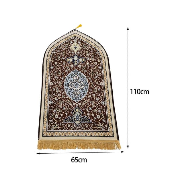 [HT]Flanell Reisebønnetepper 65Cmx110cm Samleobjekt for Utendørs Innendørs Bar Soverom Brown